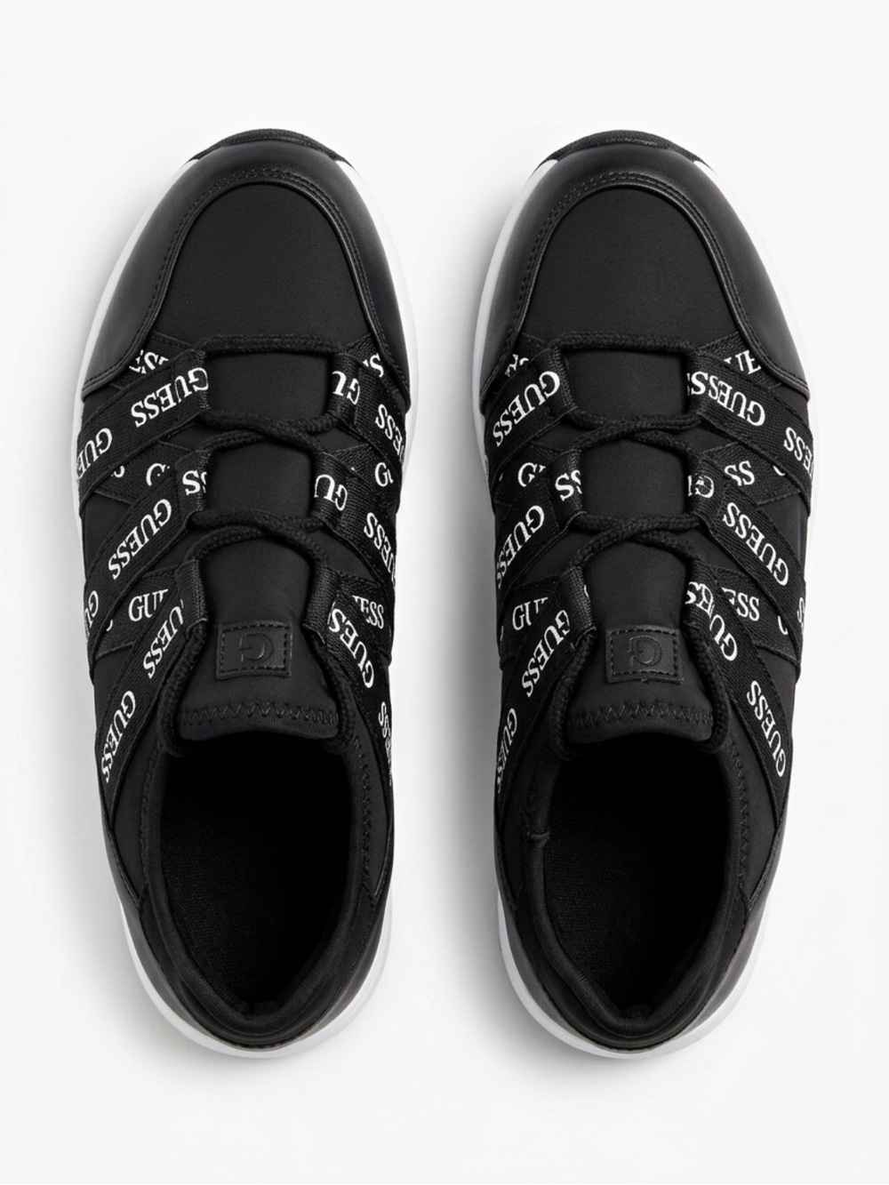 Guess Black Logo-Strip Slip-On Sneakers